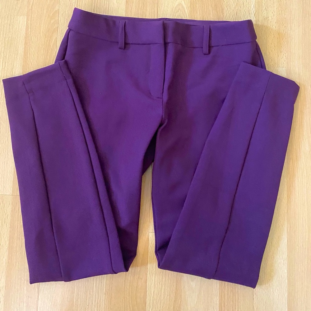 Express straight leg purple dress pant size 2S